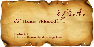 Ölbaum Adeodát névjegykártya